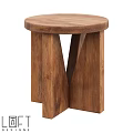 Wooden Two Seater Sofa With Cross Legs And Round Backrest For Modern Living Room
