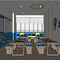 Children's Go Classroom 3d model