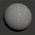 Gray Sphere Displaying Intricate Cracked Texture On Its Smooth Surface 3d model