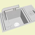Kitchen Sinks With Multiple Designs Featuring Single And Double Bowl Styles For Modern Kitchens 3d model