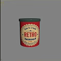 Retro Food Design Tin Can With How To Create Established 1989 Label And Silver Lid