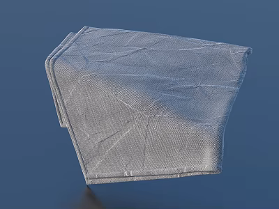 Soft Gray Textured Folded Cloth For Daily Household Use And Cleaning 3d model
