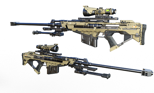 Modern Sniper Rifle 3d model