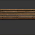 Classic Wooden Bench With Green Metal Armrests And Slatted Seat Design