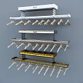 Modern Multi Layer Clothes Hangers in White and Gold for Wardrobe Organization