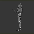 Futuristic Detailed Humanoid Metal Robot Character With Mechanical Body Design