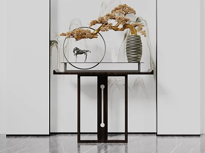 New Chinese Style Table Art Ornaments Pine 3d model