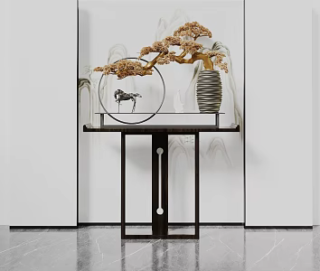 New Chinese Style Table Art Ornaments Pine 3d model
