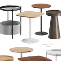 Stool Combination Stool Chair Stool Sofa Stool Seat Bench Round Stool Coffee Table Coffee Table Side Table Garden Table 3d model