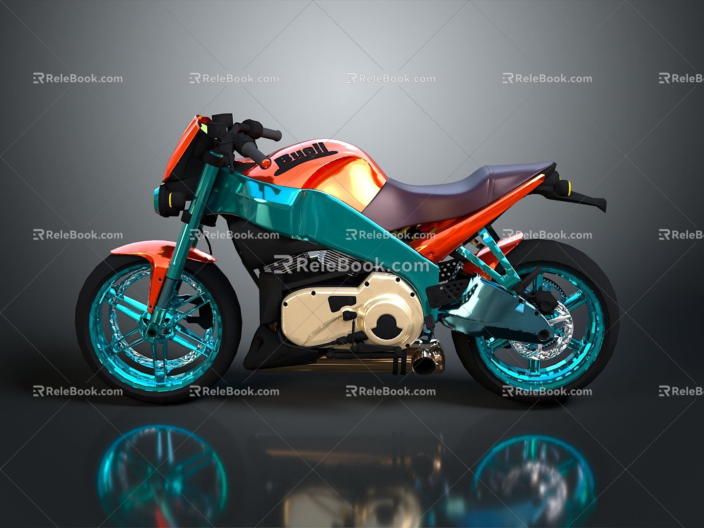 Motorcycle Two-wheeled Motorcycle Cross-country Motorcycle Road Race Motorcycle Motor Vehicle Transport 3d model