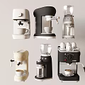 Modern Coffee Machines In Diverse Styles As Essential Daily Kitchen Appliances