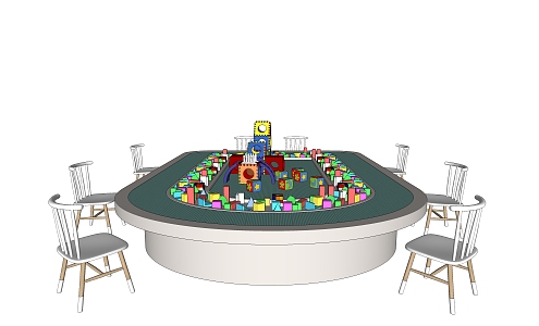 Modern toys Lego blocks play area 3d model