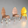 Unique Single Chair Designs With Wooden And Yellow Colors And Creative Shape
