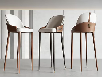 New Chinese Bar Chair Bar Chair Water Bar Chair High Chair Bar Stool 3d model
