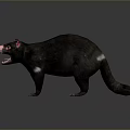 Black Bodied Game Movie Character With Pink Nose Red Ears And Open Mouth