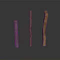 Three Household Decorative Wooden Sticks In Various Shapes Dark Brown Light Brown Yellowish Brown