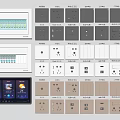 Modern switch switch socket combination switch panel meter box video phone 3d model
