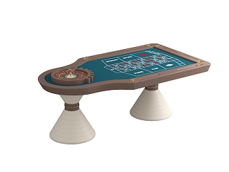 modern gambling table casino table 3d model