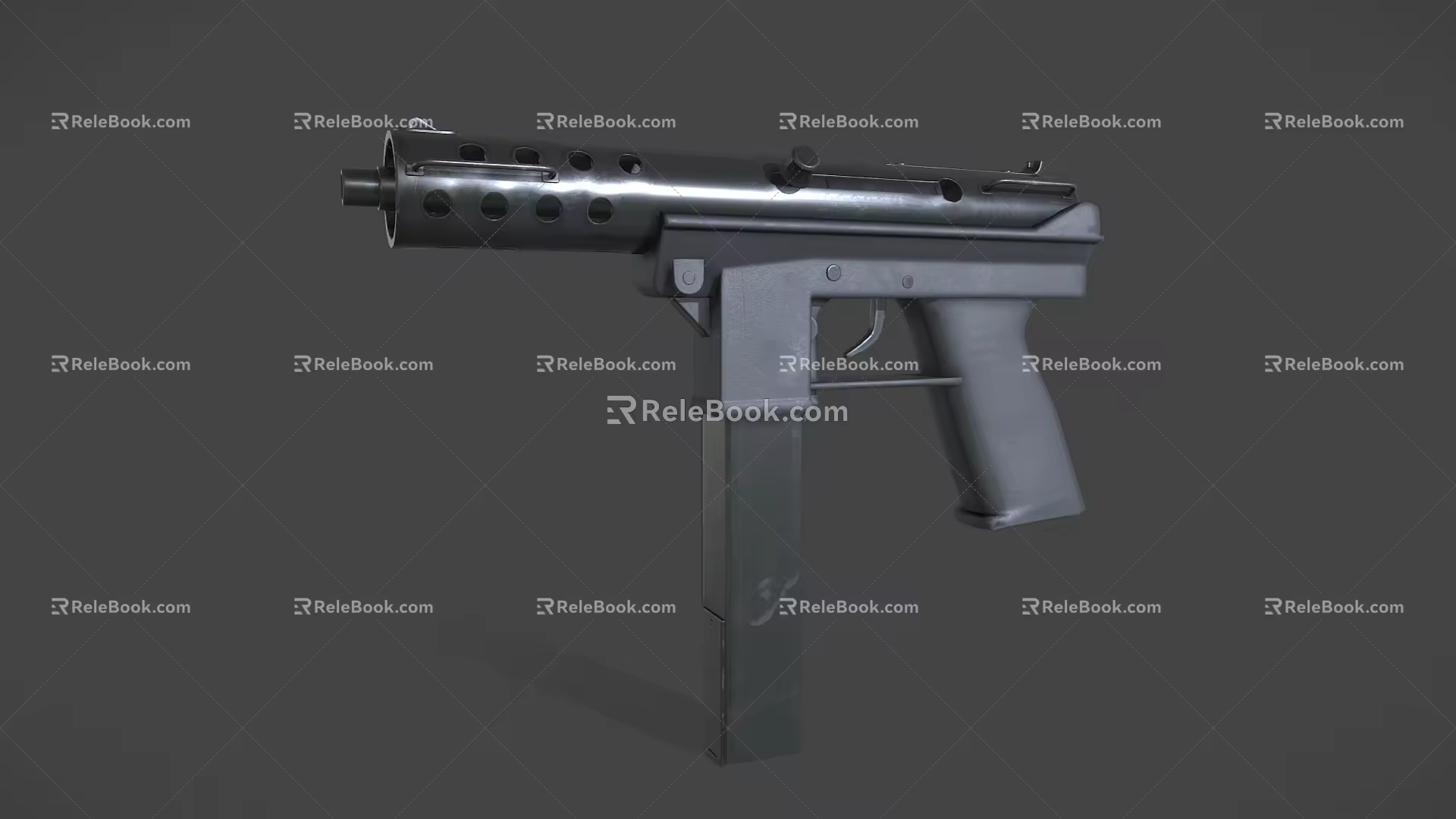 Tec9 submachine gun small submachine gun semi-automatic gun machine gun machine gun light machine gun low face number low model simple model film and television level realistic 3d model
