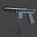 Tec9 submachine gun small submachine gun semi-automatic gun machine gun machine gun light machine gun low face number low model simple model film and television level realistic 3d model