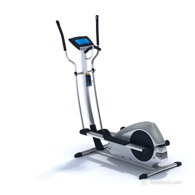 Home Gym Elliptical Trainer With Digital Display Handlebars And Non Slip Pedals 3d model 