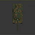 Military Tank With Green Orange Camouflage Design