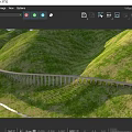 Stunning Natural Scenery of Long Viaduct Running Through Lush Dense Green Forested Mountains