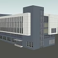 Modern Factory Building Factory Building Dormitory Building 3d model