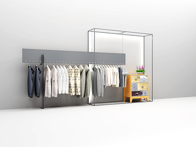 Modern hanger clothing high cabinet combination model