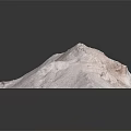 White Powder Heap With Fine Loose Texture On Dark Background Surface 3d model