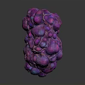 Purple Textured Wooden Stone Decorative Spheres For Home Ornament
