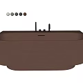 Modern Minimalist Terracotta Bathtub Design With Sleek Faucet And Color Options