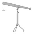Vintage Commercial Telescopes With Wooden Brass Bodies And Tripod Stands