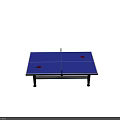 JOOLA Ping Pong Entertainment Table With Blue Tabletop Red Paddles And Net