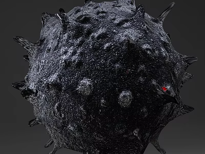 Advanced Medical Device For Analyzing Viral Structures With Spiked Surface In Pathogen Research 3d model