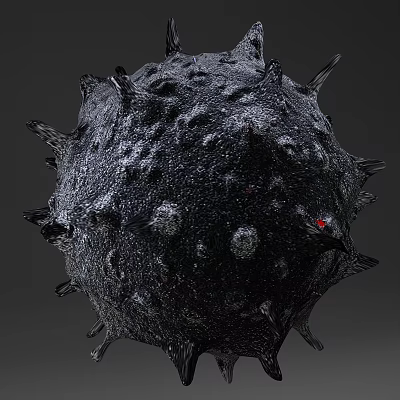 Advanced Medical Device For Analyzing Viral Structures With Spiked Surface In Pathogen Research 3d model