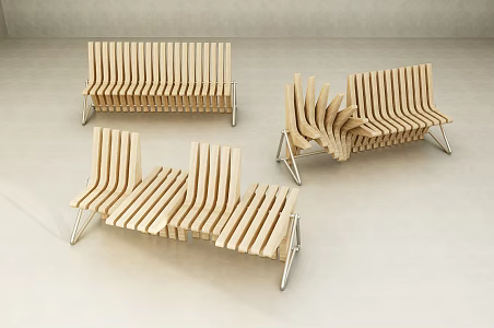 Modern Outdoor Chair Simple Creative Leisure Chair 3d model