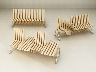 Modern Outdoor Chair Simple Creative Leisure Chair 3d model