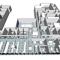 Modern Public Office Space With Open Layout Glass Partitions Long Tables And Ergonomic Chairs