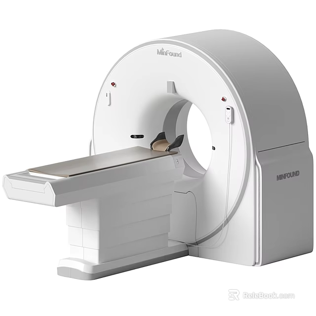 Modern Medical CT Scanner With Patient Table For Diagnostic Imaging 3d model