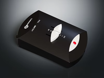 IOGEAR Black VGA Switch Electronic Appliance with Red Indicator Button 3d model
