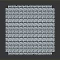 Abstract Gray Cube Composed of Small Particles With Textured Surface And Reflection
