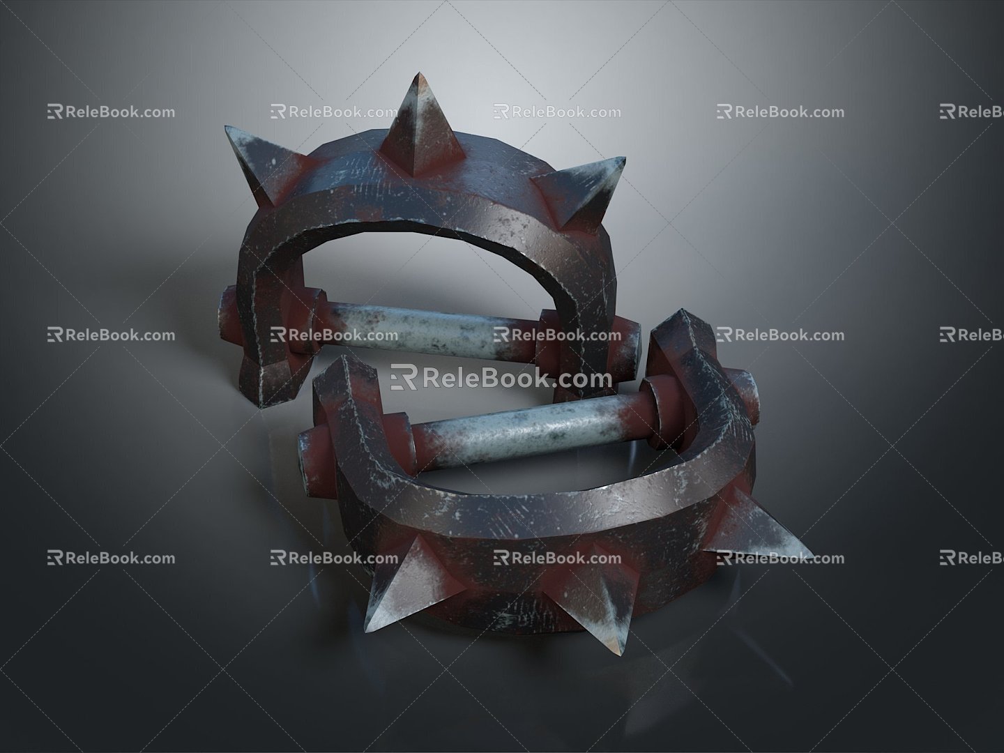 Foot cuffs, handcuffs, shackles, game items 3d model