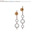 Modern Gold Metal Frame Wall Sconces With Three White Spherical Bulbs Design