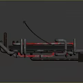 Sports Equipment With Metal Frame Red Pipes And Warning Stripes For Fitness Training
