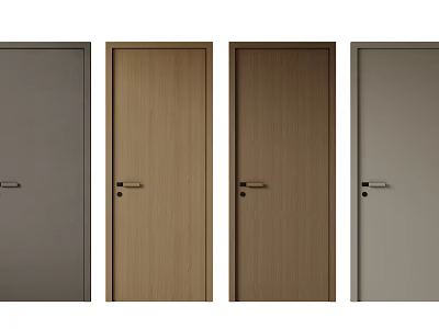 Modern Hinged Doors In Various Colors And Materials For Home Interiors 3d model
