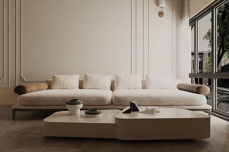 Three-seat sofa 3d model