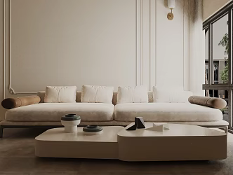 Three-seat sofa 3d model