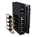 Modern Stainless Steel Wine Cooler With Glass Door And Wine Bottle Storage
