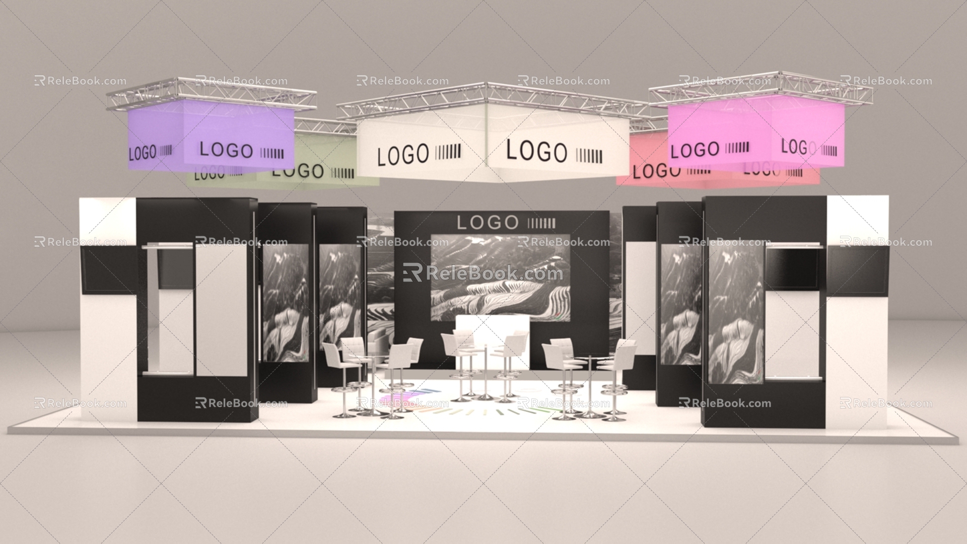 Modern Exhibition Fashion Booth 3d model